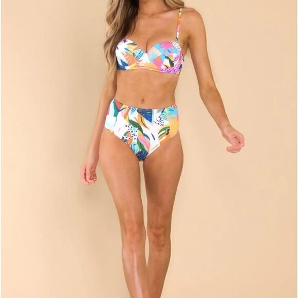 Multi Print High Rise Bikini - Picture 9 of 15